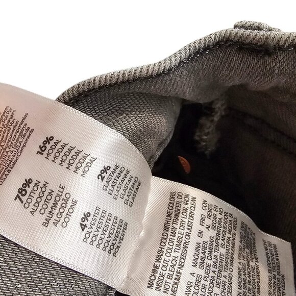 MOTHER The Rascal Mid-Rise Ankle-Fray Jeans, Noted, Grey Wash, Stretch Denim, 34 - Picture 8 of 11